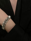 preiswerte Trendiger Herrenschmuck-klares Zirkonia-Kettenarmband klassisches Vintage-Thema personalisiertes europäisches Strass-Armband Schmuck Gold für Geschenk tägliches Festival Rupa-Armband