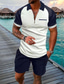 tanie klasyczna koszulka polo-Męska koszula golfowa z krótkim rękawem na co dzień proste codzienne podstawowe letnie hawajskie spodnie plażowe garnitur