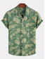 billige Hawaiiskjorter-Herre Skjorte Hawaii skjorte Grafisk Hawaiiansk Aloha Tribal Design Klassisk krave Blå Lilla Grøn Daglig Strand Kortærmet Tøj Basale Boheme Designer