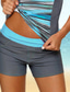cheap Tankinis-Women&#039;s Normal Swimwear Tankini 2 Piece Swim Dress Swimsuit Halter 2 Piece Modest Swimwear High Waisted Vacation Beach Wear Striped Strap Sleeveless Bathing Suits