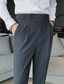 abordables Chino-pantalon slim de couleur unie pour hommes pantalon droit à la mode pantalon chino