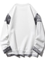 cheap Basic Hoodie Sweatshirts-Men&#039;s Sweatshirt Black White Light Grey Dark Gray Crew Neck Letter Chains Print Print Work Casual Urban Streetwear Work Casual Winter Clothing Apparel Hoodies Sweatshirts