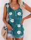 cheap Tank Tops &amp; Camis-Women&#039;s Camisole Tank Top Camis Pink Blue Green Floral Button Print Sleeveless Daily Holiday Streetwear Casual V Neck Regular Floral Plus Size L