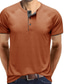 cheap Men&#039;s Henley Shirts-Men&#039;s T shirt Tee T-shirt Sleeve Color Block Henley Stard Spring Green White Blue Gray Orange