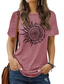 economico T-Shirt da donna-Per donna maglietta Di base Stampa Semplice Essenziale Rotonda Corte Standard Estate Blu Rosso scuro Rosa scuro Verde scuro Grigio scuro