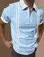 preiswerte klassisches Polo-Herren Poloshirt Golfhemd Sport Muster Casual Kurzarm Blau Grau Schwarz Gestreift Umlegekragen Ausgehen Golfhemden Kleidung Sport Muster Casual