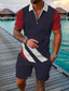 abordables polo classique-chemise de golf à manches courtes pour hommes décontracté simple quotidien basique été hawaii pantalon de plage costume