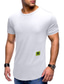 tanie Męskie koszulki casual-koszulka męska koszulka koszulka z okrągłym dekoltem cienka lato zielony biały czarny niebieski szary