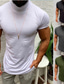 abordables Camisetas casuales de hombre-Hombre Camiseta Plano Cuello Alto Casual Deportes Manga Corta Ropa Algodón Moda Casual Transpirable