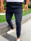cheap Chinos-Men&#039;s Basic Essential Casual Jogger Ankle-Length Pants Plaid Checkered Mid Waist Black Grey Dark Grey Navy Blue M L XL 2XL 3XL