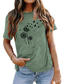 abordables Camisetas de mujer-Mujer Camiseta Básico Estampado Mariposa Básico Escote Redondo Camiseta Estándar Verano verde claro Blanco Negro Azul Piscina Gris Oscuro