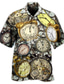cheap Men&#039;s Printed Shirts-Men&#039;s Shirt Summer Shirt Graphic Clock Turndown Black / Gray Print Street Casual Short Sleeve 3D Button-Down Clothing Apparel Fashion Designer Casual Comfortable