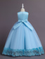 billige Blomsterkjoler-Barn Jente Blomsterjente kjole Kjole Blomsternål i krystall Ermeløs Bryllup Fest Lapper Broderi Elegant Prinsesse Polyester Maksi Blomstret broderikjole Kjole med A-linje Sommer Vår 4-13 år Hvit Gul