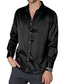 billige mænds fritidsskjorter-herreskjorte ensfarvet turndown fest daglig button-down lange ærmer toppe afslappet mode behagelig hvid sort grå