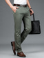 abordables Chinos-pantalones de color para hombre pantalones chinos pantalones casuales de negocios pantalones ajustados rectos de color sólido
