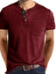 billige henley skjorter til mænd-herre t-shirt ærmelomme henley stard sommervin rød grøn blå kongeblå mørkeblå