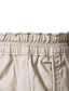 cheap Cargo Shorts-Men&#039;s Chino Shorts Pocket Elastic Waist Plain Comfort Breathable Knee Length Casual Daily 100% Cotton Fashion Streetwear Black Wine