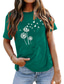 abordables Camisetas de mujer-Mujer Camiseta Básico Estampado Mariposa Básico Escote Redondo Camiseta Estándar Verano verde claro Blanco Negro Azul Piscina Gris Oscuro