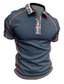 tanie klasyczna koszulka polo-Męskie Koszulka polo Koszula golfowa Kolorowy blok Wieczorne Ulica Codzienny Zamek Krótki rękaw Najfatalniejszy Codzienny Moda Wygodny Brudny błękit