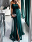 cheap Party Dresses-A-Line Wedding Guest Chrismas Dress Sexy Dress Wedding Guest Prom Sweep / Brush Train Sleeveless One Shoulder  with Pleats Slit  dress to impress 2025