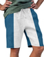 abordables Bermudas estilo casual-Hombre Casual Pantalones cortos de playa Correa Cintura elástica Longitud de la rodilla Pantalones Diario Ropa de calle Rígido Bloque de color Mezcla de Algodón Transpirable Suave Media cintura Verde