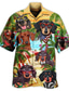 Χαμηλού Κόστους Ανδρικά πουκάμισα με στάμπα-Ανδρικά Πουκάμισο Καλοκαιρινό πουκάμισο Γραφική Σκύλος Απορρίπτω Καφέ Στάμπα Δρόμος Καθημερινά Κοντομάνικο 3D Κουμπί-Κάτω Ρούχα Μοντέρνα Υψηλής Ποιότητας Καθημερινό Άνετο