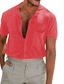 cheap Men&#039;s Casual Shirts-Men&#039;s Shirt Solid Colored Turndown Street Casual Button-Down Short Sleeve Tops Casual Fashion Streetwear Comfortable Black Light Green Orange / Spring / Summer