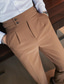 baratos Chinos-Calças masculinas finas de cor sólida calças retas fashion calças chino