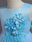 billige Blomsterkjoler-Barn Jente Blomsterjente kjole Kjole Blomsternål i krystall Ermeløs Bryllup Fest Lapper Broderi Elegant Prinsesse Polyester Maksi Blomstret broderikjole Kjole med A-linje Sommer Vår 4-13 år Hvit Gul