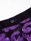 cheap Tuxedo Suits-Purple Men&#039;s Party Prom Disco Sparkly Sequin Tuxedos 2 Piece Floral Shawl Collar Tailored Fit Single Breasted One-button 2024