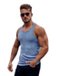 cheap Gym Tank Tops-Men&#039;s Tank Top Vest Undershirt Solid Color Crew Neck Casual Daily Sleeveless Tops Cotton Lightweight Fashion Big and Tall Sports White Black Blue / Summer / Summer