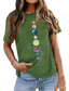 お買い得  レディースＴシャツ-女性用 Tシャツ ベーシック プリント シンプル ベーシック ラウンドネック Tシャツ 標準 夏 エンドウグリーン ブラック ダークレッド ダークピンク ダークグリーン