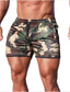 cheap Sweatpants-Men&#039;s Active Shorts Casual Shorts Elastic Drawstring Design Solid Color Camouflage Comfort Breathable Short Sports Outdoor Casual Daily Fashion Streetwear ArmyGreen Camouflage Micro-elastic