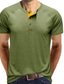 cheap Men&#039;s Henley Shirts-Men&#039;s T shirt Tee T-shirt Sleeve Color Block Henley Stard Spring Green White Blue Gray Orange