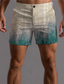 cheap Chino Shorts-Men&#039;s Chino Shorts Shorts 3D Print Pocket Designer Fashion Casual / Sporty Business Casual Daily Micro-elastic Comfort Soft Color Block Graphic Prints Mid Waist 3D Print Blue M L XL
