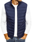 cheap Men&#039;s Downs &amp; Parkas-Men&#039;s Puffer Vest Gilet Daily Going out Plain Outerwear Clothing Apparel Casual Black Red Navy Blue
