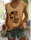 abordables T-shirts Femme-t-shirt drôle johnny depp time for a mega pint print t-shirt décontracté européen et américain pour femmes