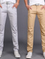 voordelige Chinos (zwaar katoen)-herenkleurige broek casual chino broek rechte broek slanke effen kleur