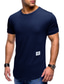 billige Casual T-skjorter for menn-herre t-skjorte t-skjorte med rund hals tynn sommergrønn hvit svart blå grå