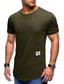 preiswerte Lässige T-Shirts für Herren-Herren T-Shirt T-Shirt Ärmel Rundhals dünn Sommer grün weiß schwarz blau grau