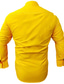 Χαμηλού Κόστους Επίσημα πουκάμισα-Ανδρικά Πουκάμισο Επίσημο Πουκάμισο Κύματα Τετράγωνη Λαιμόκοψη Ροζ Ανοικτό Μαύρο / Άσπρο Μαύρο Λευκό Κίτρινο Μεγάλα Μεγέθη Γάμου Δουλειά Μακρυμάνικο Ρούχα Δουλειά Μπλοκ χρωμάτων Κομψό Επίσημο