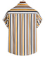 levne pánské neformální košile-Pánské Košile Geometrický Klasický límeček Dovolená Plážové Tisk Topy Na běžné nošení Tropický vzhled A B C / Léto / Léto