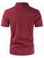 Χαμηλού Κόστους Επίσημα πουκάμισα-Ανδρικά Πουκάμισο Επίσημο Πουκάμισο Καλοκαιρινό πουκάμισο Συμπαγές Χρώμα Απορρίπτω Κρασί Μαύρο Λευκό Ανθισμένο Ροζ Βαθυγάλαζο ΕΞΩΤΕΡΙΚΟΥ ΧΩΡΟΥ Δρόμος Κοντομάνικο Κουμπί-Κάτω Ρούχα