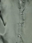 tanie męskie koszule casual-Męska koszula jednokolorowa ścielenie łóżka codzienne zapinane na guziki bluzki z długim rękawem moda codzienna wygodna biała czarna szara