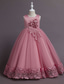 billige Blomsterkjoler-Barn Jente Blomsterjente kjole Kjole Blomsternål i krystall Ermeløs Bryllup Fest Lapper Broderi Elegant Prinsesse Polyester Maksi Blomstret broderikjole Kjole med A-linje Sommer Vår 4-13 år Hvit Gul