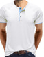 ieftine cămăși henley pentru bărbați-tricou bărbați tricou tricou mânecă bloc de culoare henley stard verde de primăvară alb albastru gri portocaliu