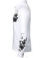 baratos Camisas Vestido-Camisa masculina floral turndown party tops diários de manga longa com botão para baixo moda casual confortável branco preto azul