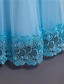 billige Blomsterkjoler-Barn Jente Blomsterjente kjole Kjole Blomsternål i krystall Ermeløs Bryllup Fest Lapper Broderi Elegant Prinsesse Polyester Maksi Blomstret broderikjole Kjole med A-linje Sommer Vår 4-13 år Hvit Gul