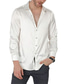 levne pánské neformální košile-pánská košile jednobarevná turndown party denní knoflíky topy s dlouhým rukávem ležérní móda pohodlné bílá černá šedá