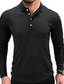 billiga Henley-skjortor för män-herr polo bishop ärm skjorta krage medium vår&amp;amp;  höstvin röd vit svart khaki mörkblå